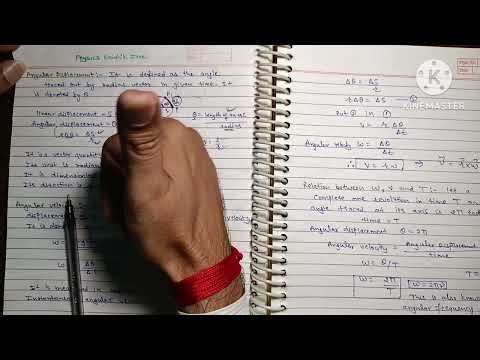 Angular displacement and angular velocity, unit 5,class 11th physics