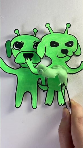 GoG the green Alien Dog pregnant transformation puzzle