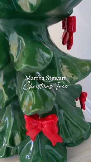 Our Martha Stewart Christmas Tree from @marshalls This was last week's Marshall's Find. It is a ceramic tree with red bows. What do you think? #marshallsfinds #homegoods #marthastewart #christmastree #christmasdecor #viraltree | Veronica Gonzalez
