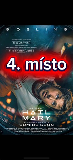 10 nejočekávanějších filmů 2026 - 4. místo #top10 #filmy #scifi #spasitel #projecthailmary #ryangosling