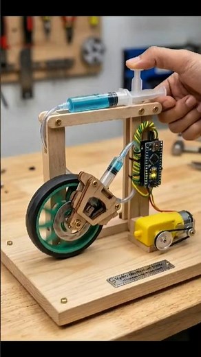 Creative DIY DC Motor Project with Syringe Mechanism and Arduino Control #shorts #youtubeshorts #diy