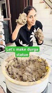 Let’s make माँ दुर्गा की मूर्ति / Ghamu saran / Can I place Durga idol at home? #shorts #clayart