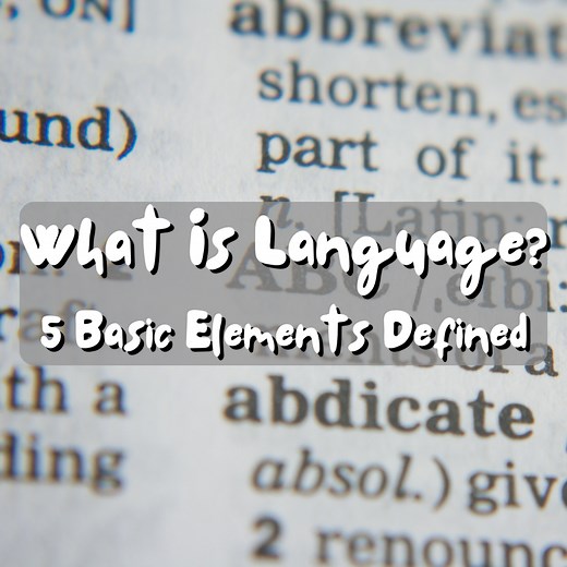 What Is Language? The 5 Basic Elements of Language Defined