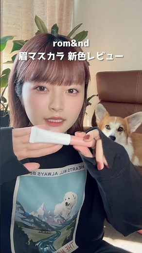 最近買ったロムアンドの眉マスカラが良すぎたのでご紹介します💁🏻‍♀️ #romand #コーギー #商品紹介