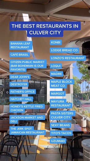 Here are the best restaurants in Culver City. Which, by the way, has become a major food destination. #culvercity #larestaurants #infatuationla #eeeeeats