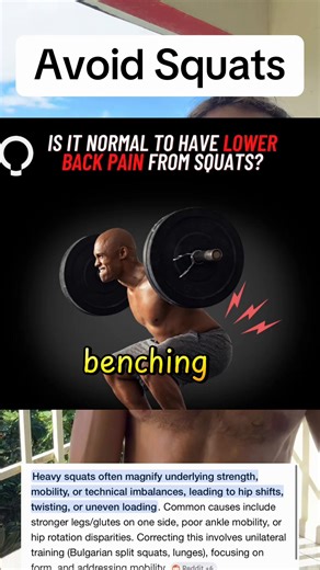 Avoid squatting heavy weights …most people have terrible imbalances and don’t know it . Causes of Squat Imbalances Muscle Imbalance: One side is stronger, forcing the other to compensate. Mobility Issues: Limited ankle dorsiflexion (preventing knees forward) or tight hips. Workout 15-30 minutes everyday …(at least) No dis ease will I place on you -Exodus 15:26 This kind leaves by fasting and prayer -Matthew 17:21=Detoxes the the critters …..😎 Start fasting 12-24 hrs a day for men and 10-14 hrs
