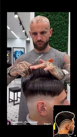 💈✅Corte de CABELLO a tijeras paso a paso Nivel Dios #barbershop #barber
