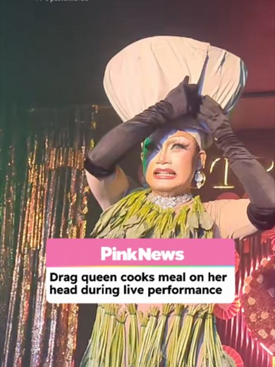 She didn’t just eat, she cooked the whole damn meal. Spectacular footage captured by TikTok user pasteltravels showcased a drag performer’s next-level creativity during a set at The Stranger Bar in Bangkok. Wearing a skirt and top made entirely of vegetables, she unwrapped her headdress to reveal a cooking pot hidden underneath and—while lip-syncing and dancing to ‘Bon Appétit’ by Katy Perry—the queen proceeded to rip pieces of her outfit and place them into the pot. With some help from her fell