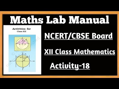 12th Class Mathematics Lab Activity/NCERT/CBSE Board Activity-18
