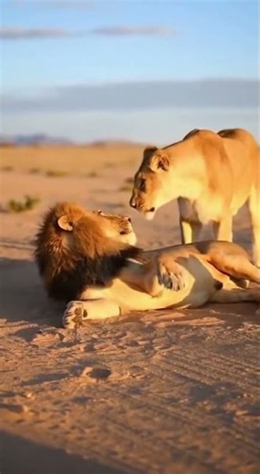 😱👀 Lion Dad Goes Too Far… Mama Lion’s Reaction Is Brutal