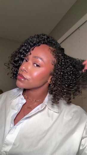 Idk I just felt like hitting record and posting it. Curls came out good. Makeup looks good and glowy. Outfit yes but more on that later! 🫶🏽