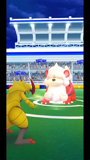 Immersive Shiny Haxorus VS Hisuian Growlithe Raid! Solo Gym Battle Pokemon GO #Shorts