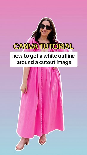 How to add a white outline around a cutout image in Canva!! #canva #canvatips #canvatricks #canvatutorial #canvadesign #canvadesginer #canvadesigntips