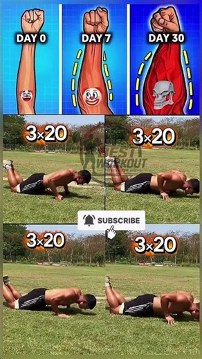 30 Days to Bigger Arms (No Equipment) 💪 #shorts #armworkout