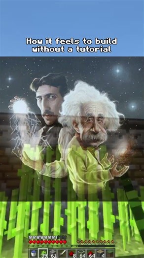 A genius know no bounds but gravity, and even that is beatable.#minecraft #meme #funny #relatble #fy