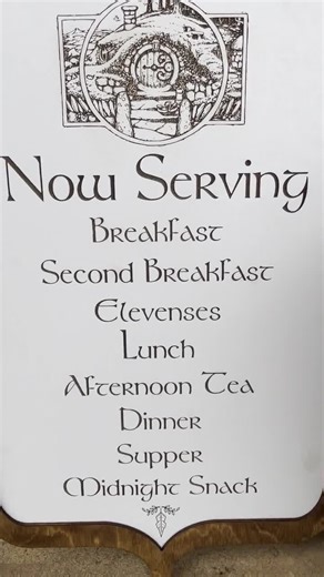 Second Breakfast Wood Engraved Sign – Fantasy Kitchen Decor | Ring & Shire Inspired - Etsy