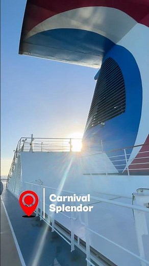Walking around Carnival Splendor, with calm seas and a beautiful sunset 🚢 #cruiseship #cruisetour