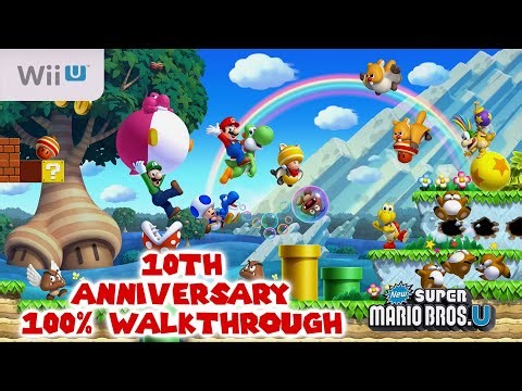 New Super Mario Bros U Full Game 100% Walkthrough (One Player)