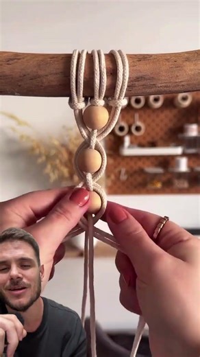 Simple and Beautiful Macrame Tutorial! 🤩 If you like this type of content, subscribe for more!