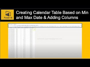 Creating Calendar Table in Power BI from a Date Field and adding columns using ADDColumns Function