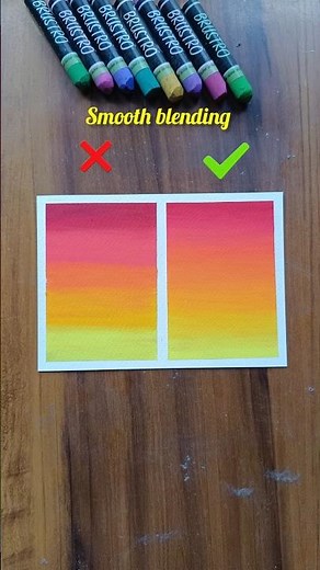 Oil Pastel Smooth Blending Trick for Beginners #shorts