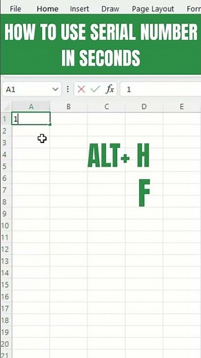 MS Excel Serial Number Trick in Seconds ⚡ | Auto Serial Number Formula in Excel