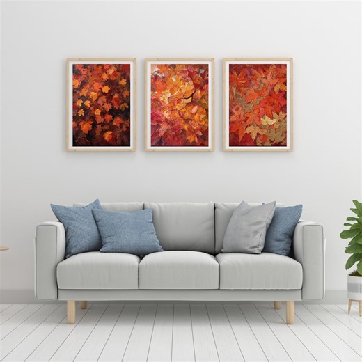Wall Art Autumn Printable,abstract,fall Trees, Leaves,oil Painting,instant Download,gift,homeartwork Decor,fall Season,canva,paper - Etsy
