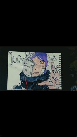 konan drawing day 2 of drawing akatsuki characters #anime#veryviral#edit#animedrawing#konan#naruto