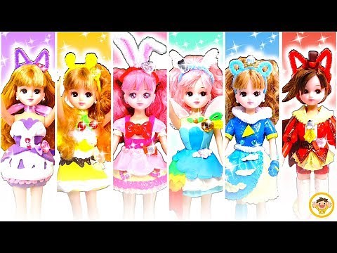 KiraKira☆PreCure A La Mode: Handmade Clay Dresses for Licca-chan❤️Transform with Cure Macaron, Cu...