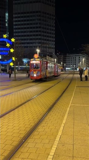 Ebbelwei Tram Ride 🚃🍎| Willy-Brandt Platz Frankfurt #frankfurt #willyBrandtPlatz #EbbelweiExpress