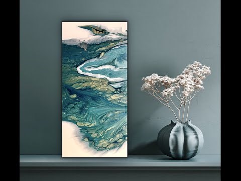 Acrylic Pouring Technique with Spray Paint. Can She Save That Painting