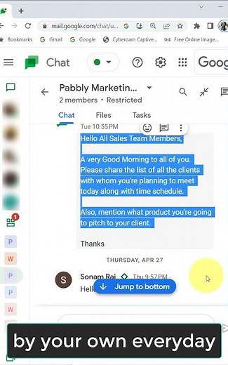 Automate Message Sending on Google Chat #shorts #googlechatautomation
