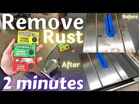 how to remove rust in 2 minutes !!! — Fast Rust Eraser Block ( New Sandflex Sanding Block )