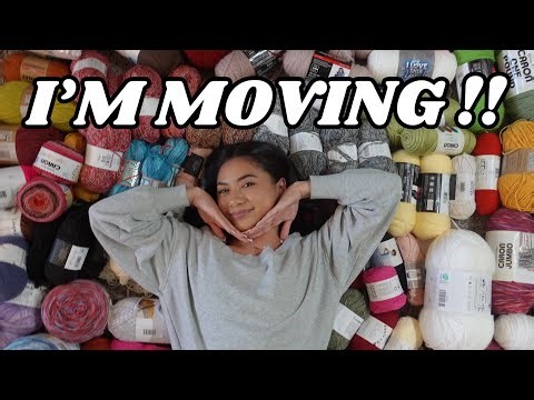 pack my yarn with me ||| moving from VA to CA 🥳🚚
