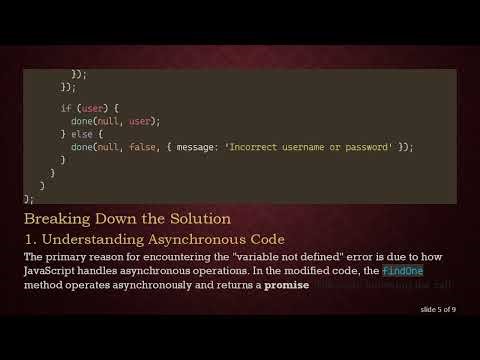Resolving the Variable not Defined Outside a Specific Block Issue in Passport with MongoDB