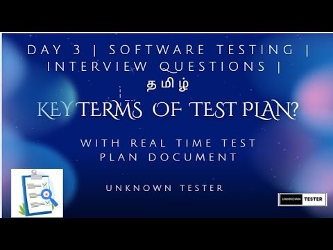 Day 3 | Test Plan Components in Software Testing | தமிழ்