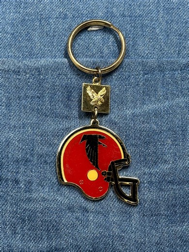 Atlanta Falcons Helmet Keychain: Vintage Winston Cigarettes Promo Football Key Ring - Etsy
