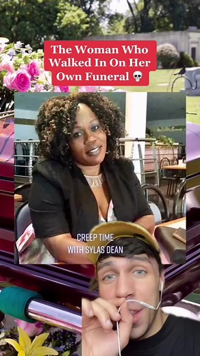 This woman walked in on her OWN FUNERAL?! 😱 #funeralstory #scarysurprise #deadlady #scarystory #creepy #reels #unexpexted | CreepTime