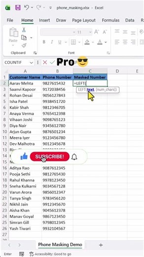Most people do this the hard way in Excel 👀#excel #exceltips #exceltricks #excelhack #leftfunction