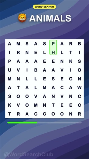 WORD SEARCH SHORTS - Animals (2026-10-08)