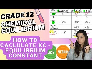 Equilibrium Constant calculation - Easy/Medium example (Kc) Grade 12 Chemical Equilibrium