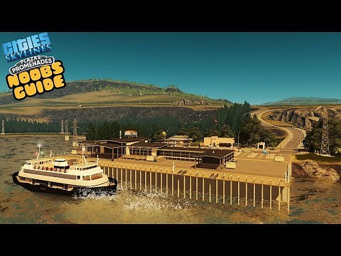 Creating A RURAL Ferry Network In Cities Skylines! | Noobs Guide