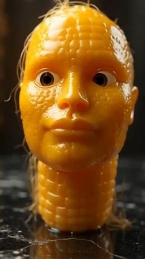 Corn Grain shaped like human #viral #funny #ai #cute #trendingshorts #viralshorts #asmr #aww