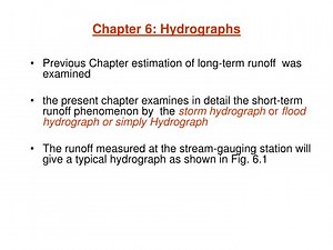 Chapter 6: Hydrographs - SlideServe