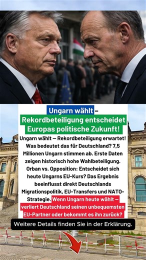 Heute wählt Ungarn — und das Ergebnis verändert die EU für Deutschland direkt! #deutschland #merz