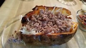 5.4M views · 19K reactions | My Deep Fried Breakfast Baked Potatoes are a must try!! | Cooking with Aisha | Facebook