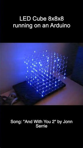 LED Cube 8x8x8 Running on an Arduino. 🎶: And With You 2 by Jonn Serrie. #arduino #ambientmusic