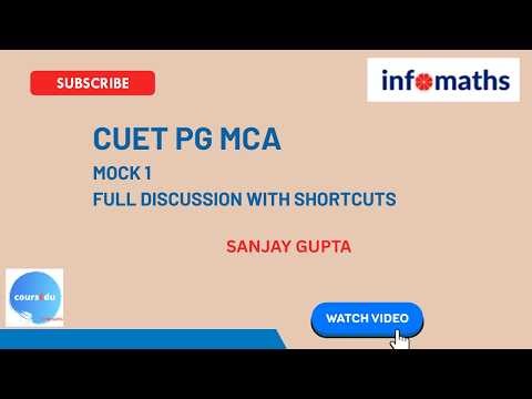 CUET PG MCA Mock 1 – Computer Section Shortcuts & Smart Tricks | 24 Years Expert Faculty | INFOMATHS