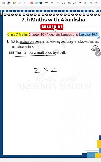 EX 10.1 | Q1(iii) | Class 7 Maths | Chapter 10 Algebraic Expressions | CBSE | NCERT |
