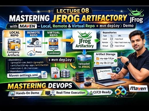 08 JFrog Artifactory with Maven Local Remote Virtual Repos mvn deploy… | Raman Sharma